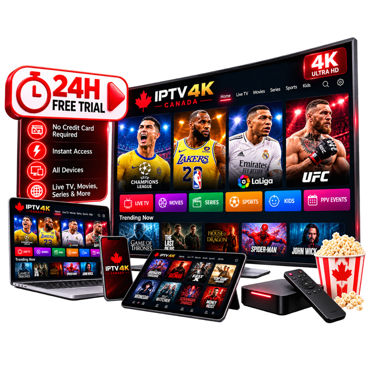IPTV Ottawa streaming English and French TV on Smart TV and devices